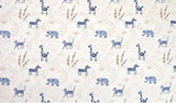 Zebra Elephant Giraffe Animal Patterned Fabric made in Korea by the Half Yard