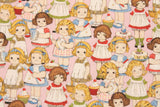 Vintage Paper Dolls Fabric made in Korea by the Half Yard