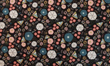 Flower Floral Patterned Fabric printed in Korea by the Half Yard