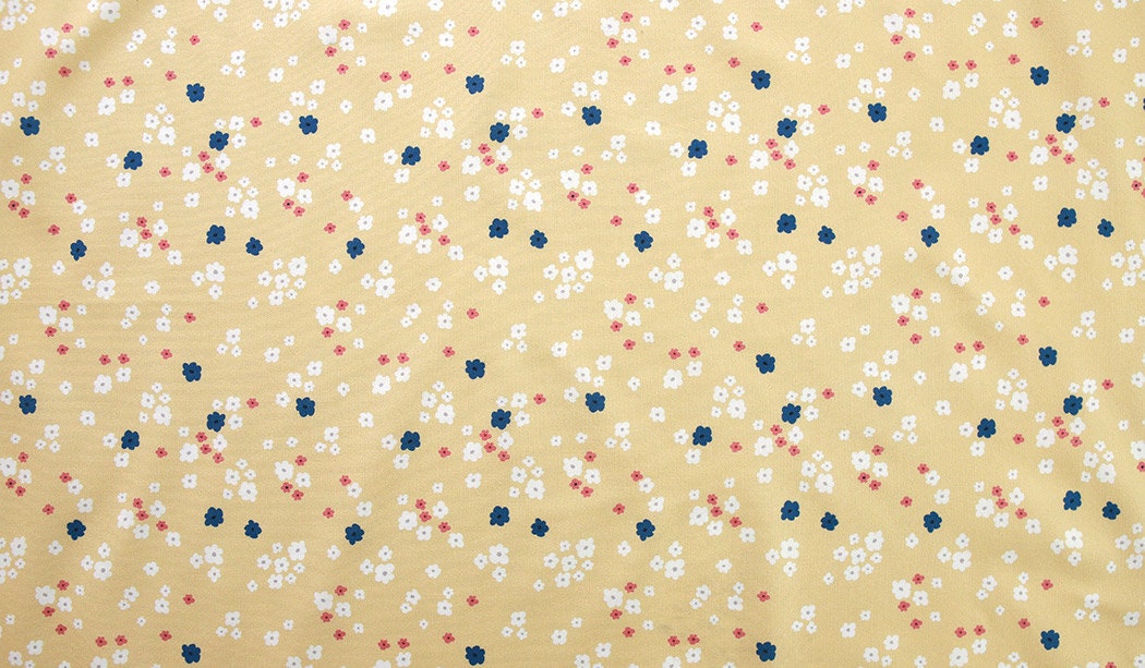 Cute Flower Nature Garden Patterned Fabric printed in Korea by the Half Yard