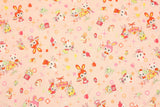 Honey Tune Retro Style Animal Pattern  Fabric made in Japan by the Half Yard