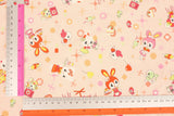 Honey Tune Retro Style Animal Pattern  Fabric made in Japan by the Half Yard