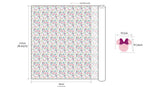 韓国でプリントされたディズニー ミッキー ミニー フローラル ガーデン ファブリック (半ヤード単位)
