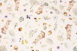 Rabbit Bunny Acorn printed Antibiosis Fabric made in Korea by the Half Yard