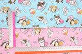 Sanrio My Melody Kuromi Hello Kitty Pompompurin Character Oxford Fabric printed in Japan by the Half Yard