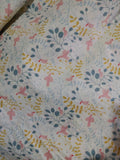 Lark Bird Leaf Flowers Fabric made in Korea by Half Yard