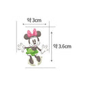 Disney Minnie Mouse Rose Flower Pattern Fabric printed in Korea by the Half Yard