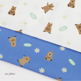 Animal Cute Quokka Patterned Fabric, Cute, Kids, Sewing, Quilt made in Korea by Half Yard