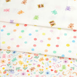 Gumi Jelly Bear Candy Patterned Fabric, Cute, Kids, Sewing, Quilt made in Korea by Half Yard