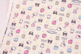 Sanrio My Melody Kuromi Hello Kitty Kiki&Lala Character Fabric printed in Japan by the Half Yard