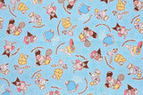 Sanrio My Melody Kuromi Piano Hello Kitty Pompompurin Cinnamoroll Character Strawberry Fabric printed in Japan by the Half Yard