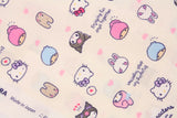 Sanrio My Melody Kuromi Hello Kitty Kiki&Lala Character Fabric printed in Japan by the Half Yard