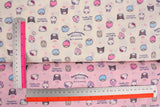 Sanrio My Melody Kuromi Hello Kitty Kiki&Lala Character Fabric printed in Japan by the Half Yard