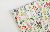 Sweet Garden flowers Patterned Fabric made in Korea by the Half Yard