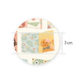 Animal Friends Monkey Cat Bear Postcard Letter patterned OEKO-TEX® Fabric, Made in Korea by the Half Yard