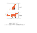 かわいい動物の赤いキツネ柄の生地（韓国製、半ヤード単位）