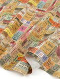 Vintage Cotton Linen Ticket Patterned OEKO-TEX® Fabric made in Korea by the Half Yard 45cm x 140cm or 18"x 55"