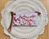 Korean Traditional Flower Prunus Mume-Blossom Patterned Oxford Fabric Made in Korea / Panel / 27" x 44" ( 70 cm  x  110 cm)