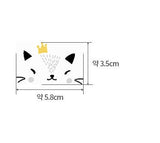 Animal Cute Cat patterned Fabric made in Korea by the Half Yard