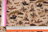 Ancient Korean Tomb Murals Hunting Scene patterned Fabric made in Korea by the Half Yard