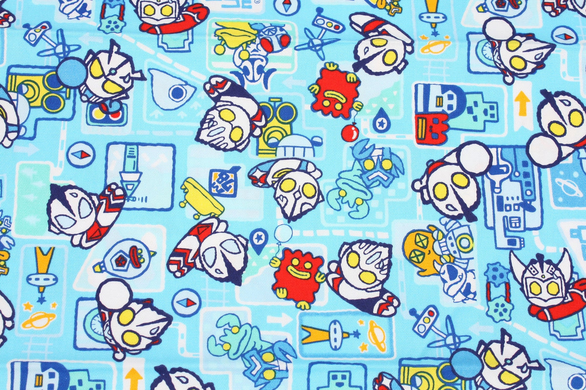 Japanese Animation Ultraman Oxford Fabric made in Japan