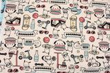 Sanrio Pochacco Character Oxford Fabric printed in Japan by the Half Yard