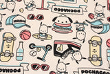 Sanrio Pochacco Character Oxford Fabric printed in Japan by the Half Yard