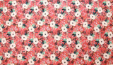 Lisianthus Flower Floral Patterned Fabric, Cute, sewing, Quilt made in Korea Half Yard