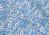 Blue Bless Flower Floral patterned OEKO-TEX® Fabric, Floral Fabric made in Korea by the Half Yard