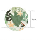 Flower Leaves Green Nature Floral patterned OEKO-TEX® Fabric, Floral Fabric made in Korea by the Half Yard