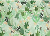 Flower Leaves Green Nature Floral patterned OEKO-TEX® Fabric, Floral Fabric made in Korea by the Half Yard