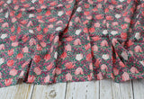 Flower Tulip in Big Tulip Cotton Linen Bio-Wash Fabric made in Korea by Half Yard 45cm x 140cm