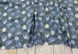 Flower Tulip in Big Tulip Cotton Linen Bio-Wash Fabric made in Korea by Half Yard 45cm x 140cm