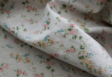 Bio-Washed Rose Flower patterned Fabric made in Korea by Half Yard / 45 X 145cm 18" X 54", Cotton Linen