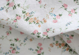 Bio-Washed Rose Flower patterned Fabric made in Korea by Half Yard / 45 X 145cm 18" X 54", Cotton Linen