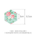 Melting Rose Flower Hexagon patterned Fabric made in Korea by Half Yard