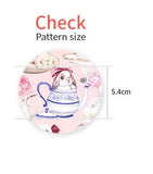 Tea Time with Cute Rabbit patterned OEKO-TEX® Fabric, Animal Fabric made in Korea by the Half Yard