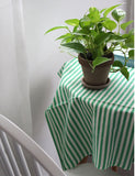 Green Check & Stripe Patterned Cotton 100% Bio-Washed Fabric made in Korea by Yard / 90 X 160cm 36" X 62"