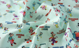 Disney Minnie Mouse Retro Name Cotton Antibiosis Fabric printed in Korea by the Half Yard