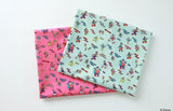 Disney Minnie Mouse Retro Name Cotton Antibiosis Fabric printed in Korea by the Half Yard