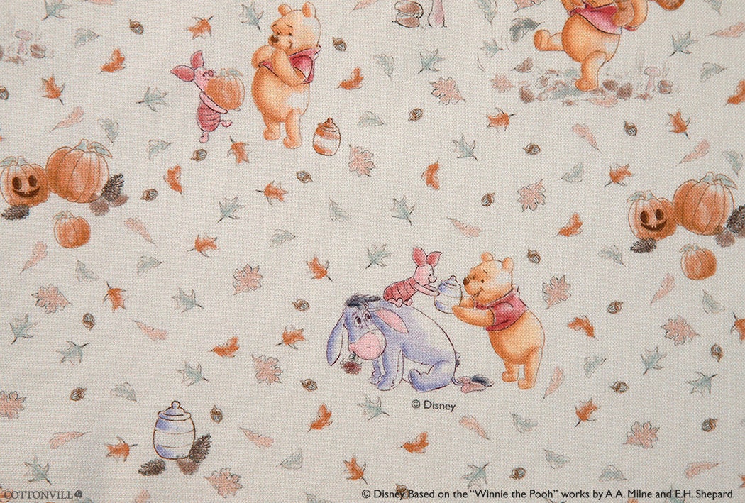 Winnie the Pooh Tigger Picnic Character Antibiosis Cotton Fabric made in Korea by the Half Yard