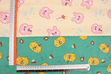 Cheetah Leopard Rabbit 30s Fabric printed in Korea 45 x 160cm by the Half Yard