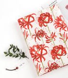 spider lily fabric Red Spider Lily Flower Cluster Amaryllis Patterned Fabric made in Kore – Sewingdoing