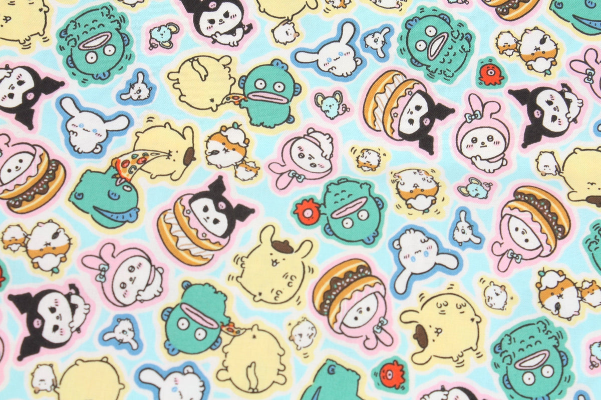 Sanrio x Chiikawa Collaboration Character Fabric printed in Japan by the Half Yard