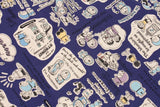 Japanese Anime Doraemon Cotton Linen Canvas Fabric made in Japan by the Half yard