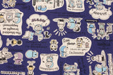 Japanese Anime Doraemon Cotton Linen Canvas Fabric made in Japan by the Half yard