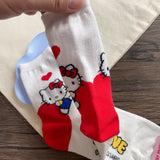 サンリオキャラクターズ ビッグハート柄ソックス レディースソックス 韓国製