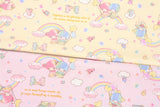 Sanrio Little Twin Star Kiki&amp;Lala Dream World 牛津布 由 Half Yard 在日本印製