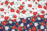 Camellia Flower Fabric made in Korea by the Half Yard