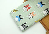 Gangnam Fashion Style Rabbit Patterned Fabric made in Korea by the Half Yard